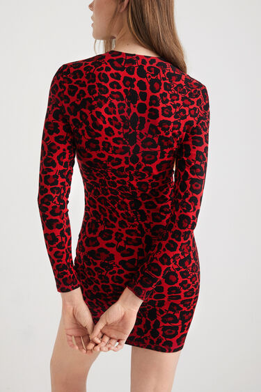 Slim short leopard dress | Desigual