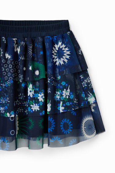 Floral tulle mini skirt | Desigual