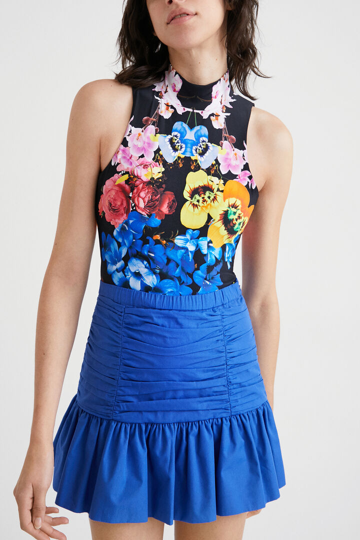 Drapirana mini suknja s volanom | Desigual