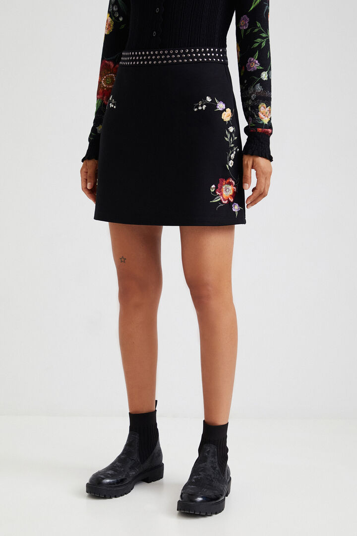Minijupe ceinture clous | Desigual