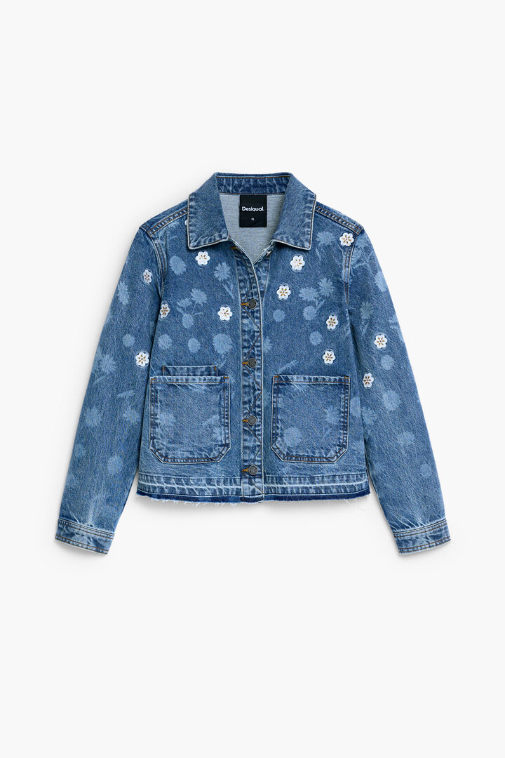Jaqueta denim 100% algod&atilde;o