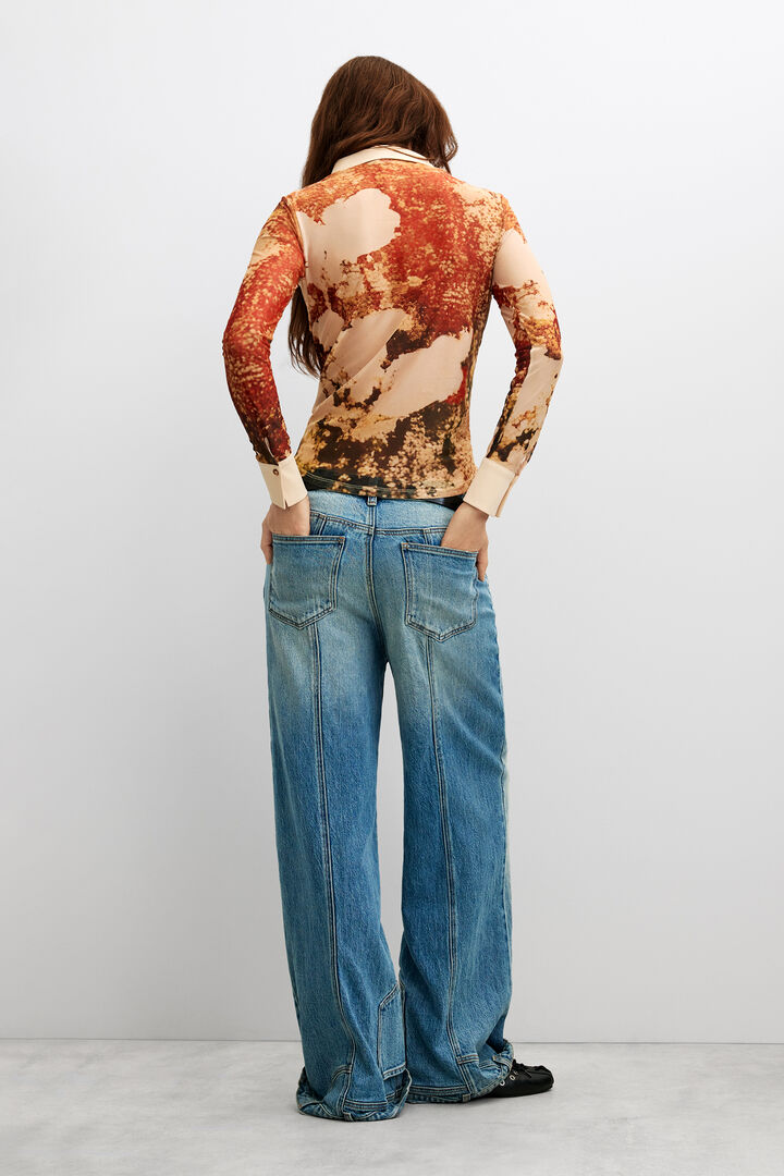 Camisa Estampada Larga
