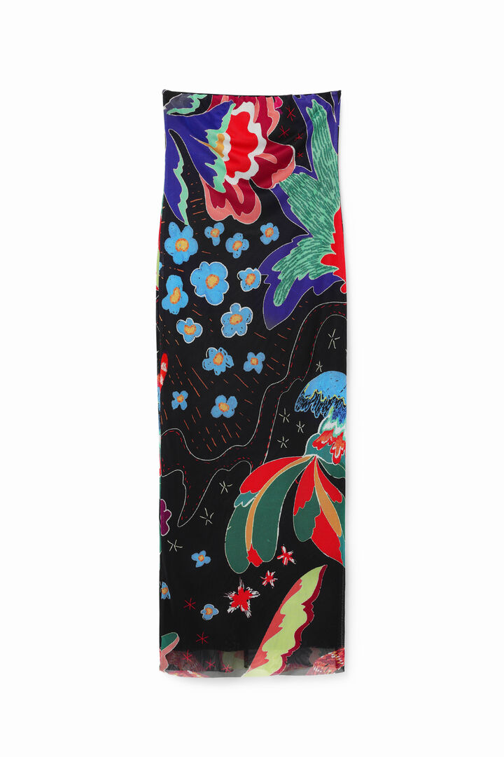 Robe midi bandeau dessins jungle | Desigual