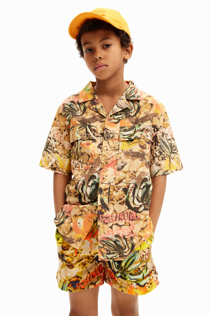 Camouflage resort shirt | Desigual