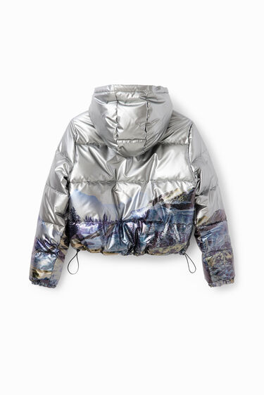 Short padded metallic jacket | Desigual