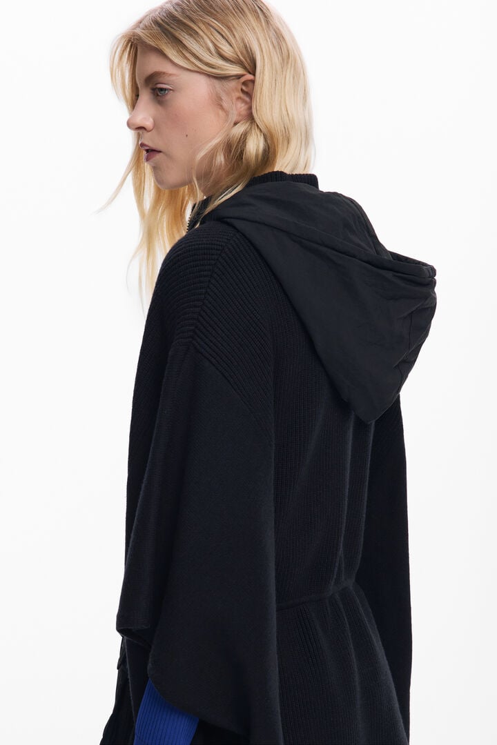 Poncho with hood and pockets | Desigual
