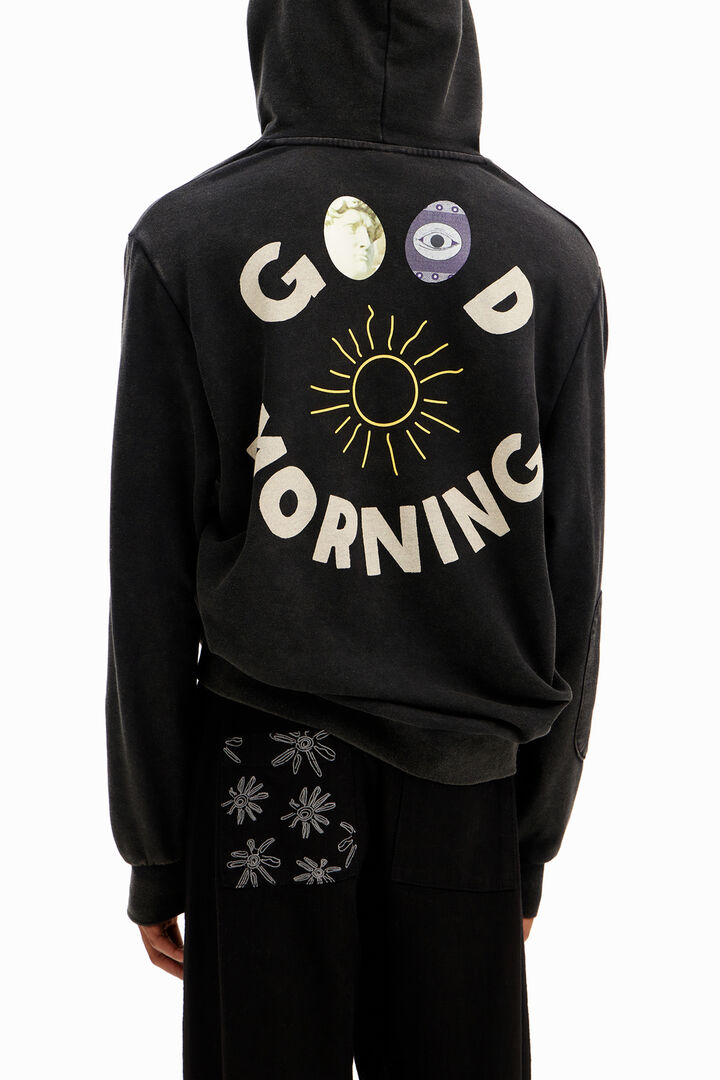 Patchwork message hoodie | Desigual