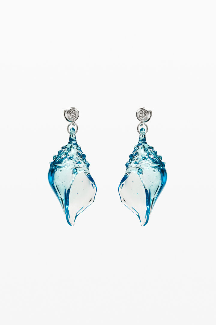 Crystal zalio shell earrings