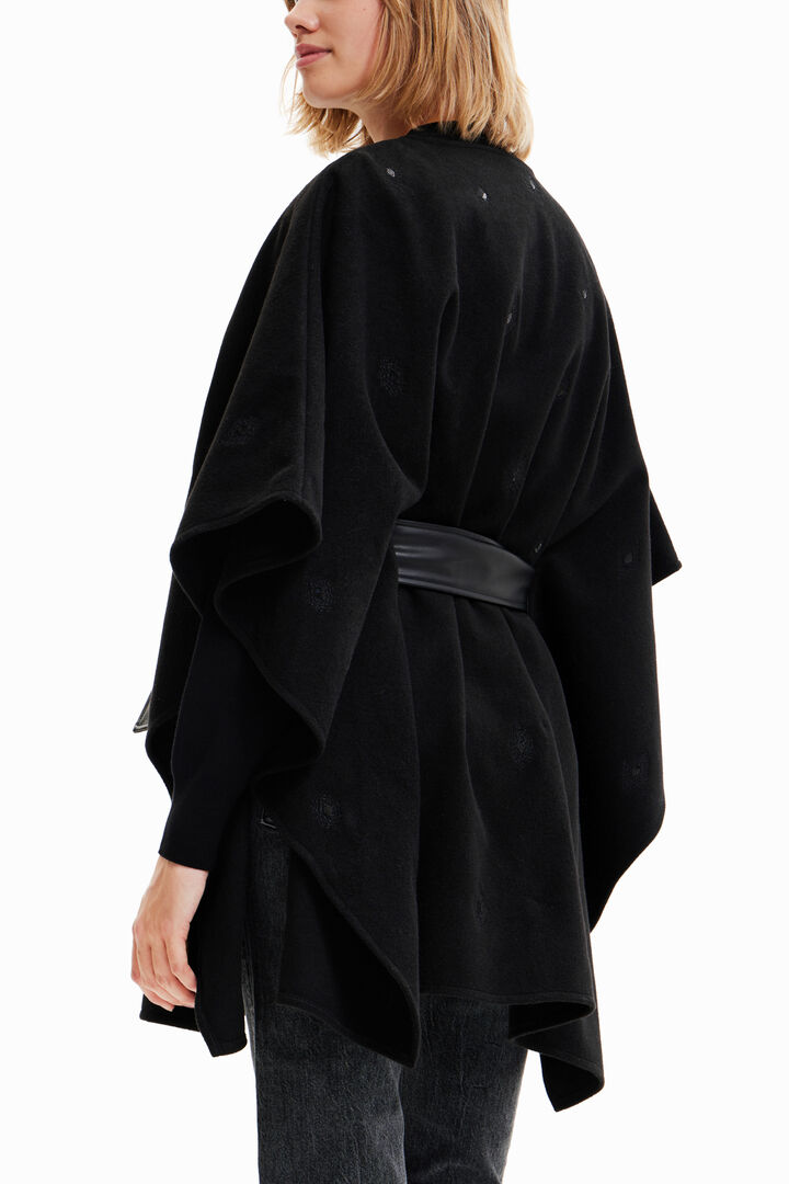 Poncho-cape belt and zipper | Desigual