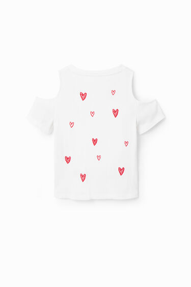 Camiseta cut-out corazones | Desigual