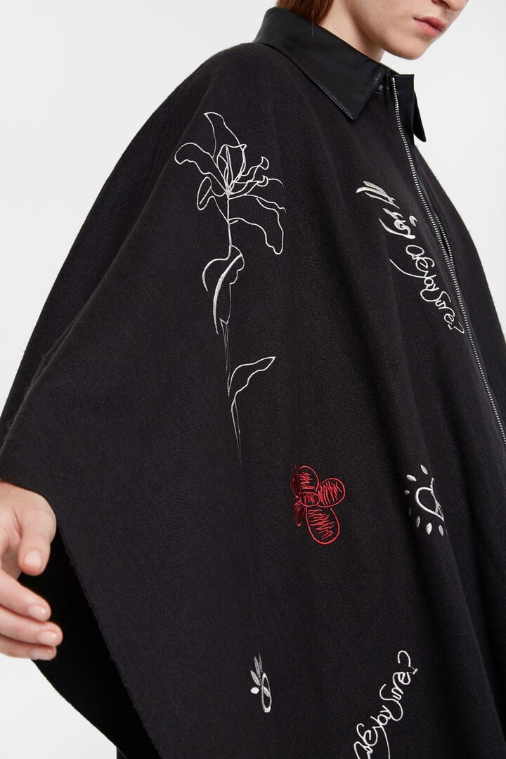 Pončo sako s strapcami | Desigual
