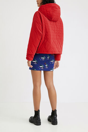 Short quilted hooded jacket | Desigual