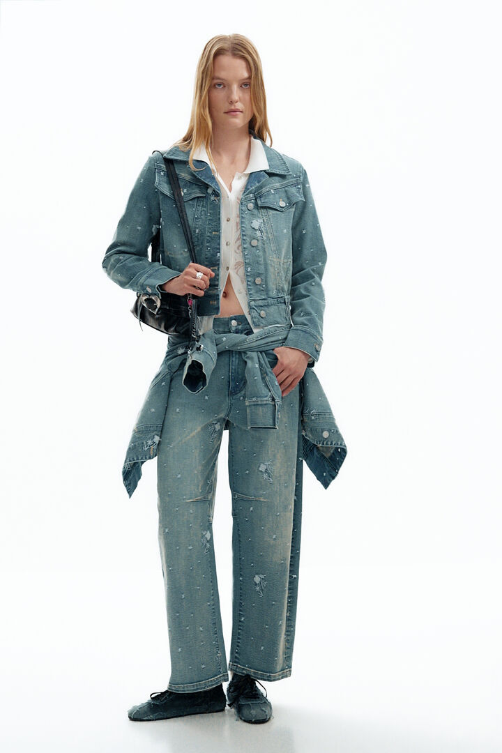 Trucker jacket with embroidery | Desigual