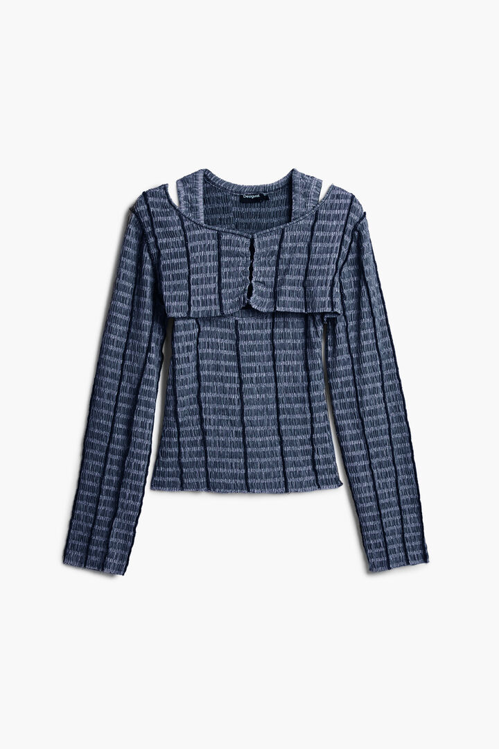 Camiseta textura desmontable | Desigual