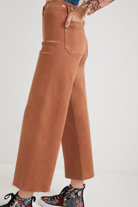Straight wide leg trousers | Desigual