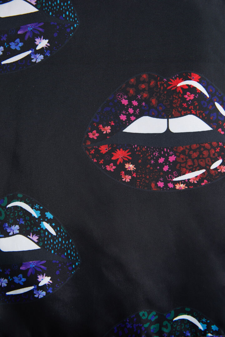 Mochila plegable labios | Desigual