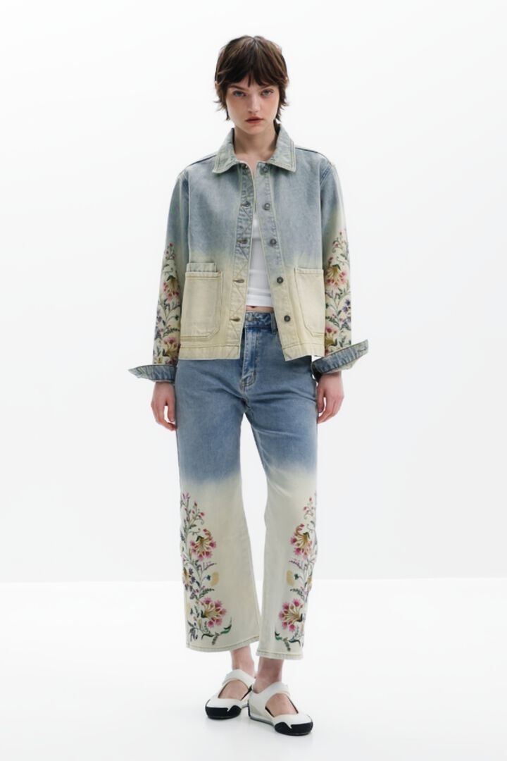 Veste en jean à fleurs | Desigual