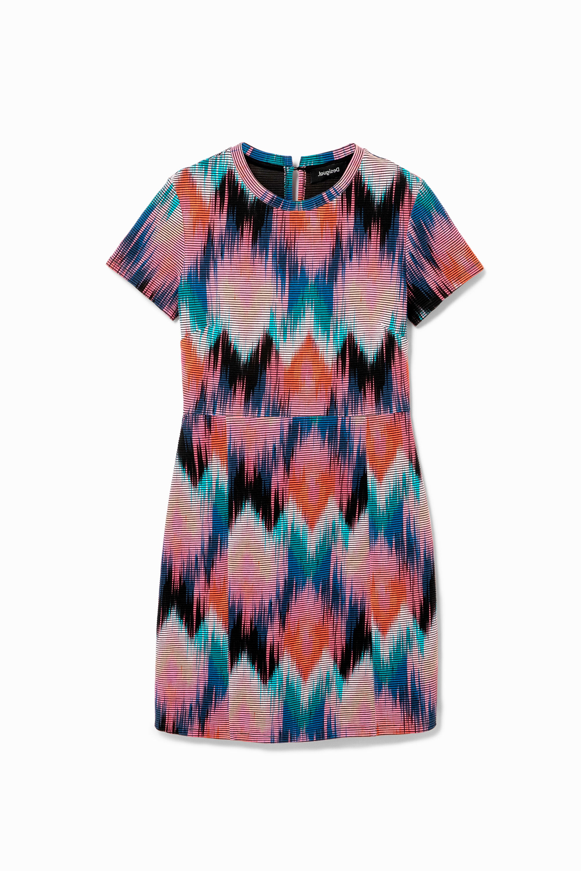 Arty Kleid mit psychedelischen Rhomben