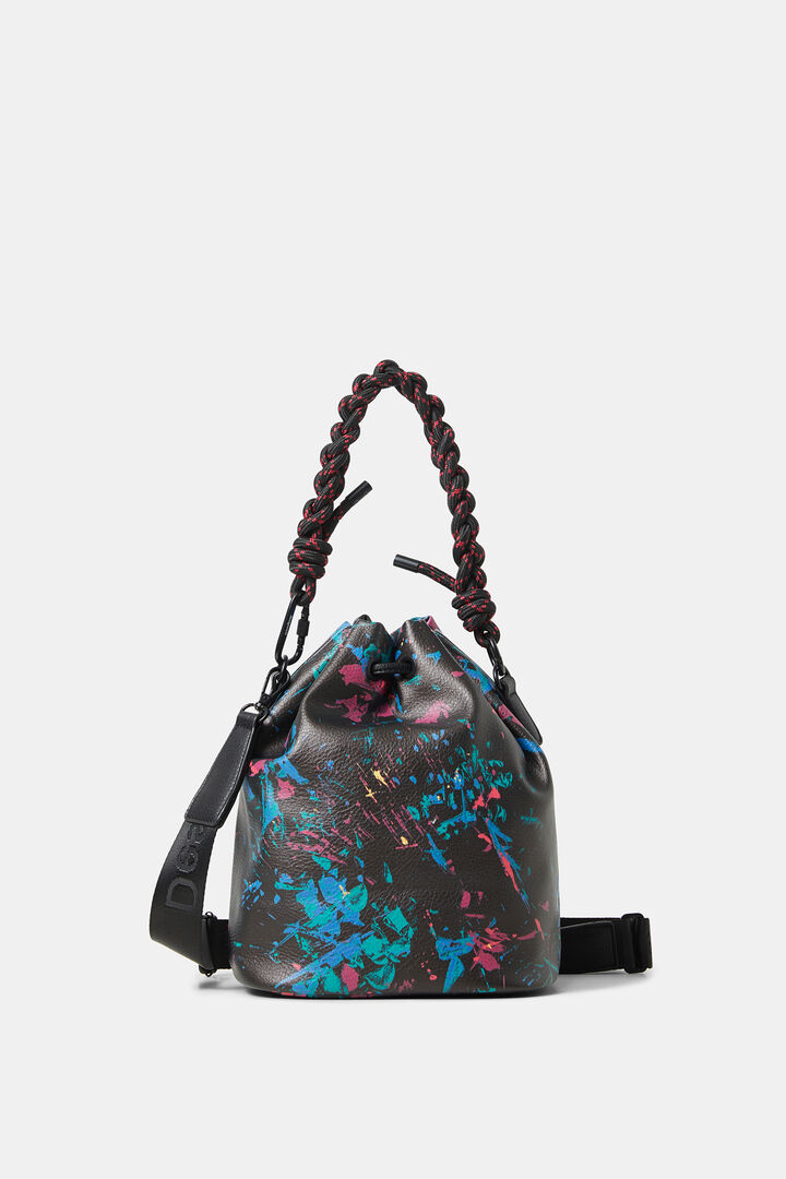 Bolso saco efecto cuero estampado | Desigual