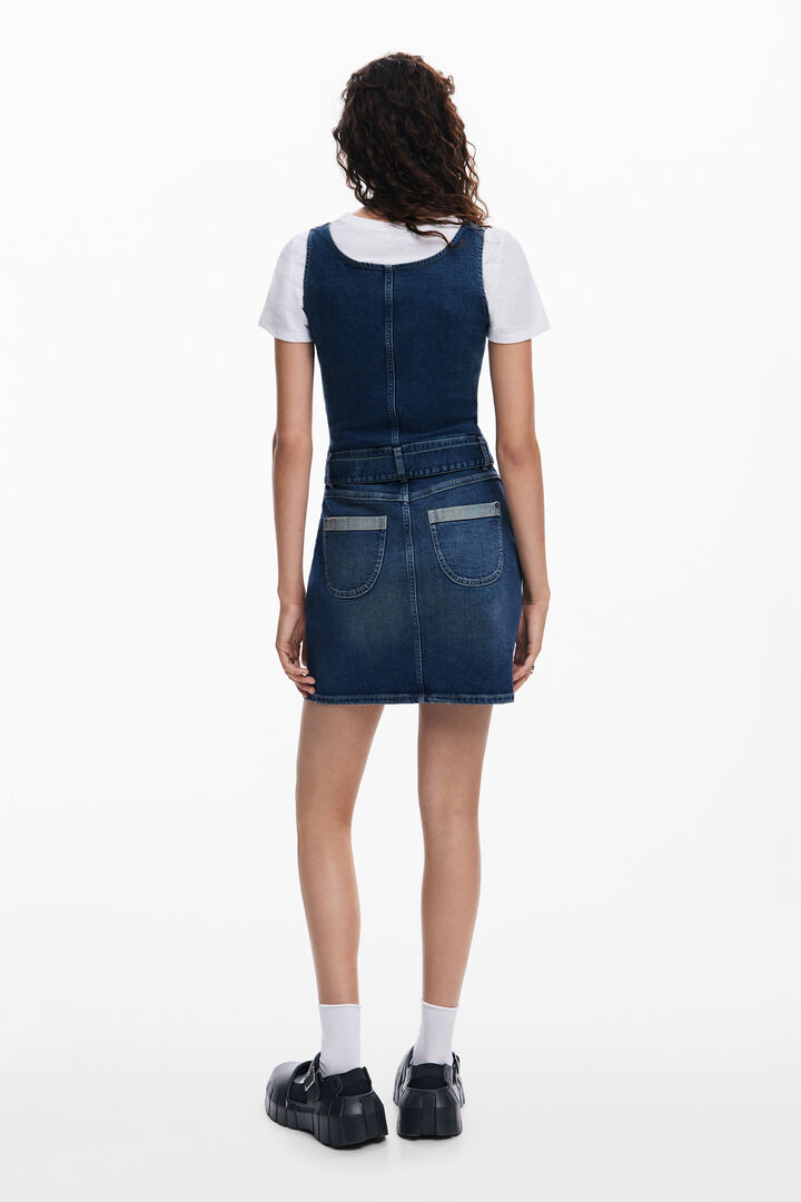 Vestido denim cinturón | Desigual