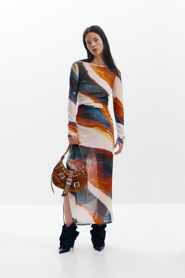 Vestido largo ondas | Desigual