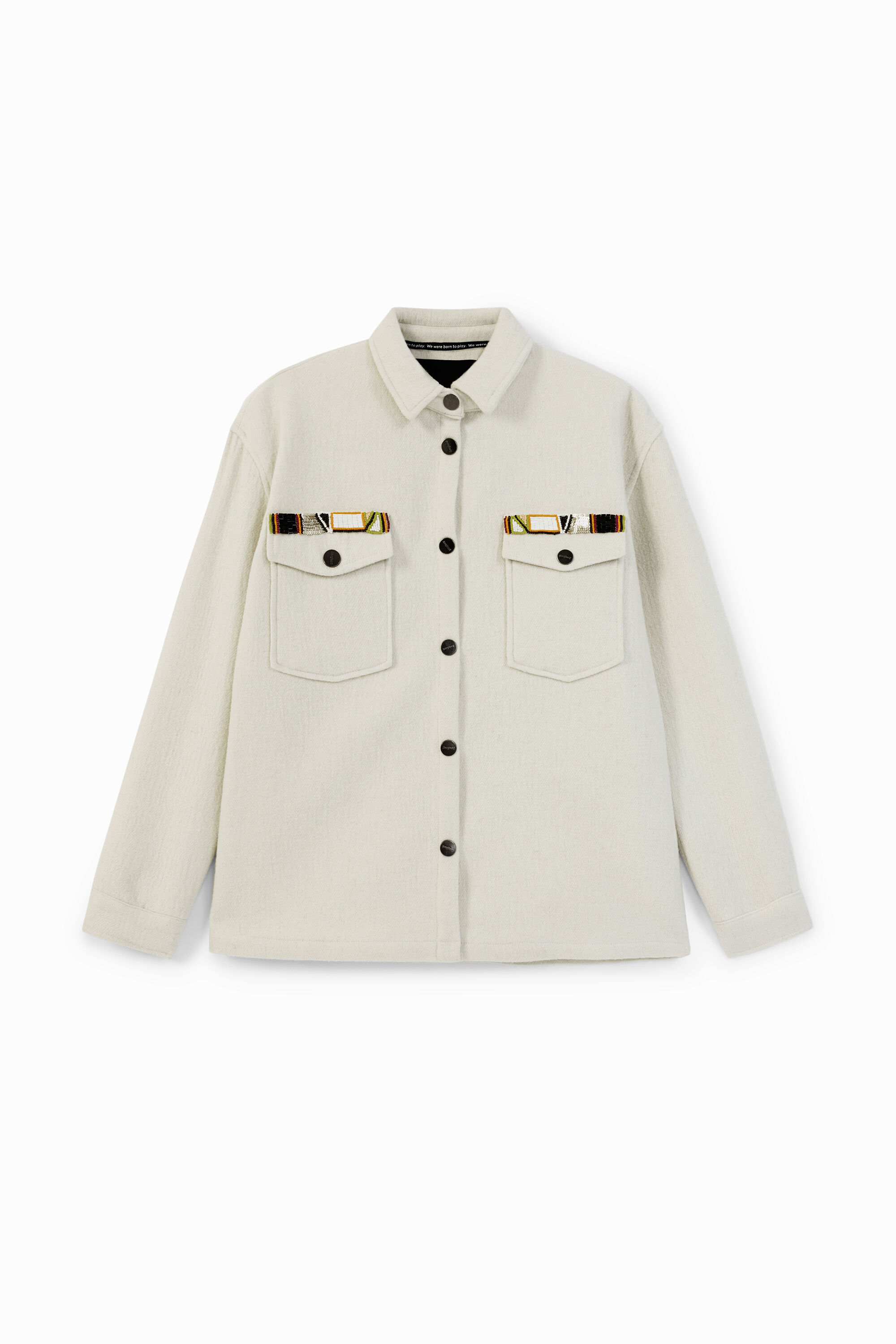 Jacke mit Taschen und Stickereien Jacke mit Taschen und Stickereien