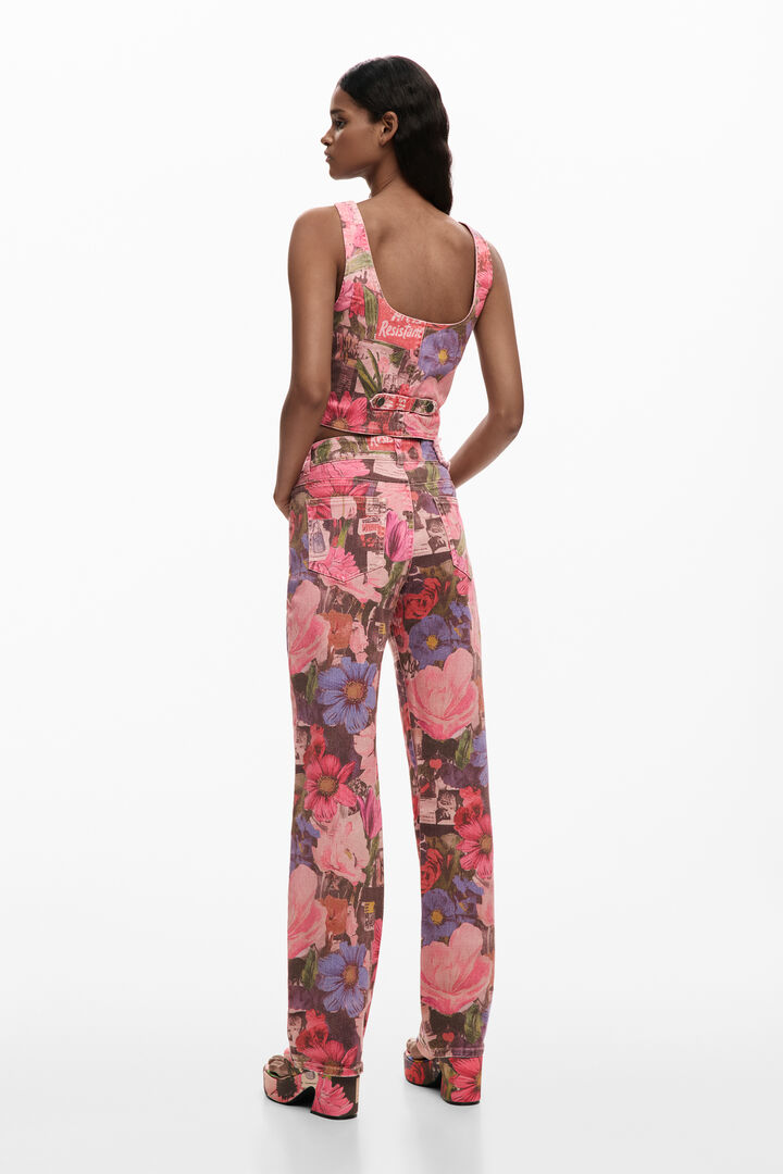 Pantal&oacute;n vaquero estampado | Desigual