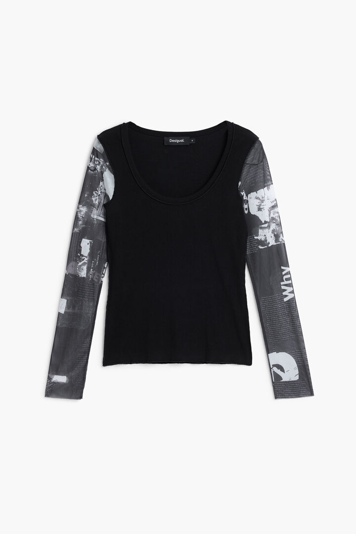 Chiffon sleeve T-shirt | Desigual