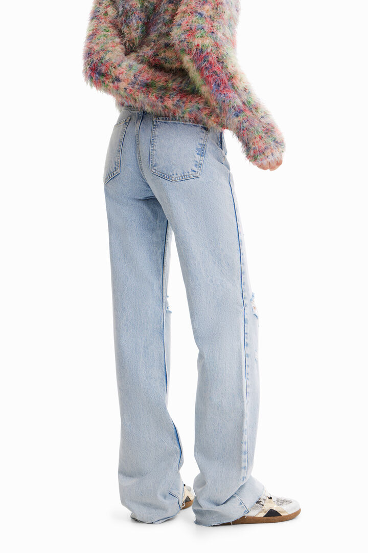 Distressed wide leg jeans | Desigual
