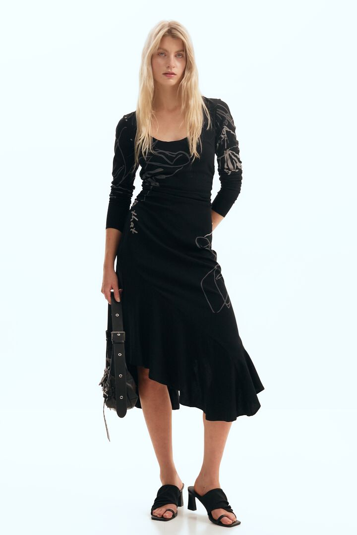 Vestido midi flor | Desigual