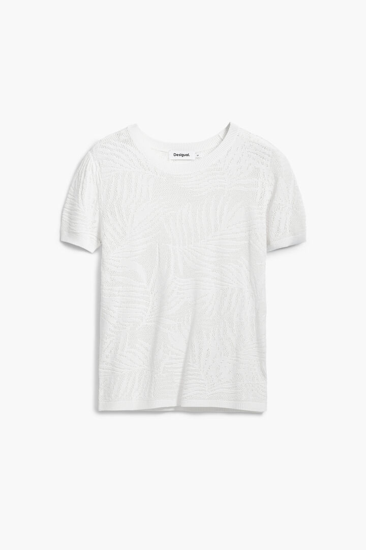 Camiseta tricot calados | Desigual