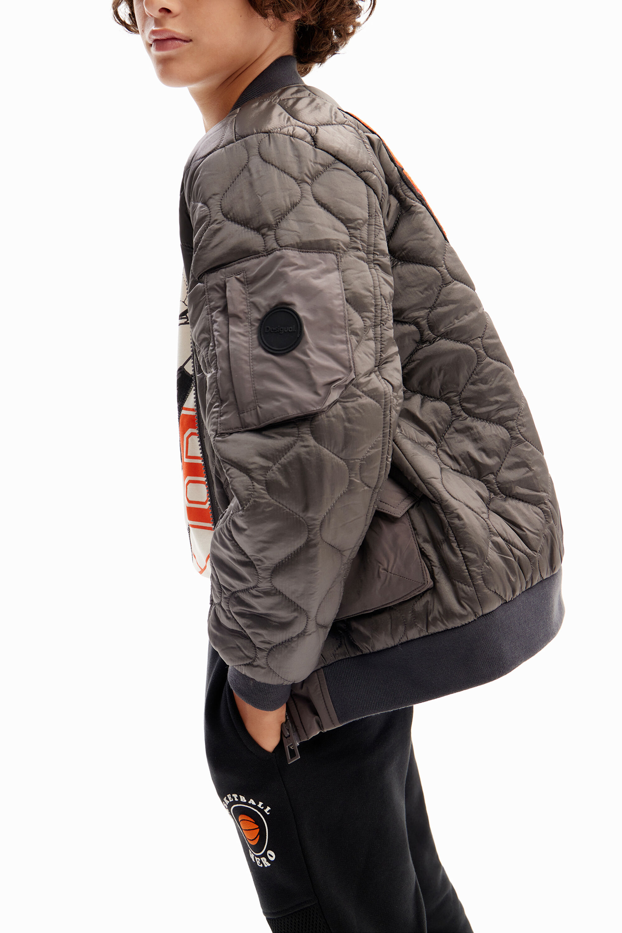 Boys Quilted patch jacket I Desigual
