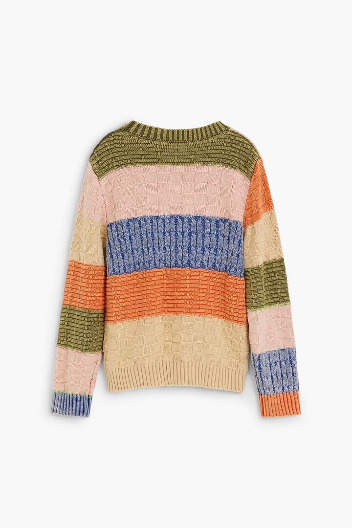 Knit sweater with patches | Desigual