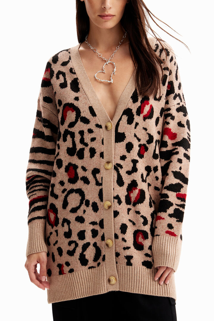 Oversize leopard cardigan | Desigual