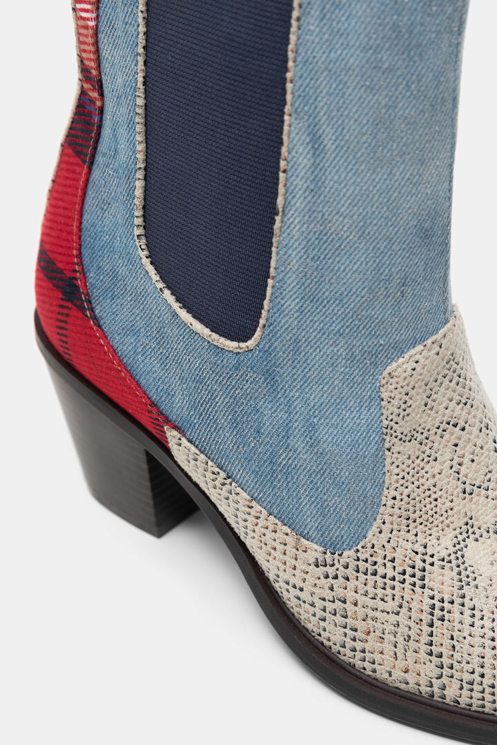 Botins cano médio patchwork | Desigual
