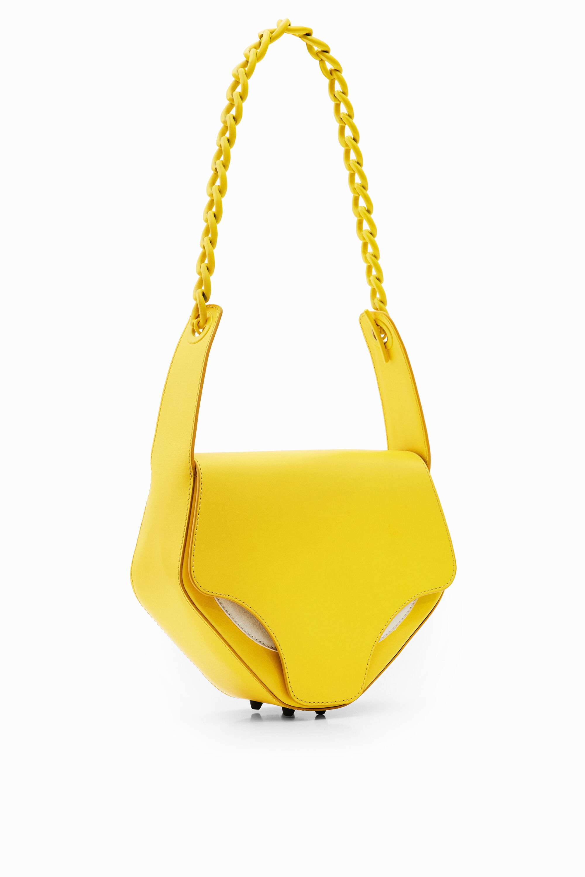 Desigual Maitrepierre Leather Bag In Yellow