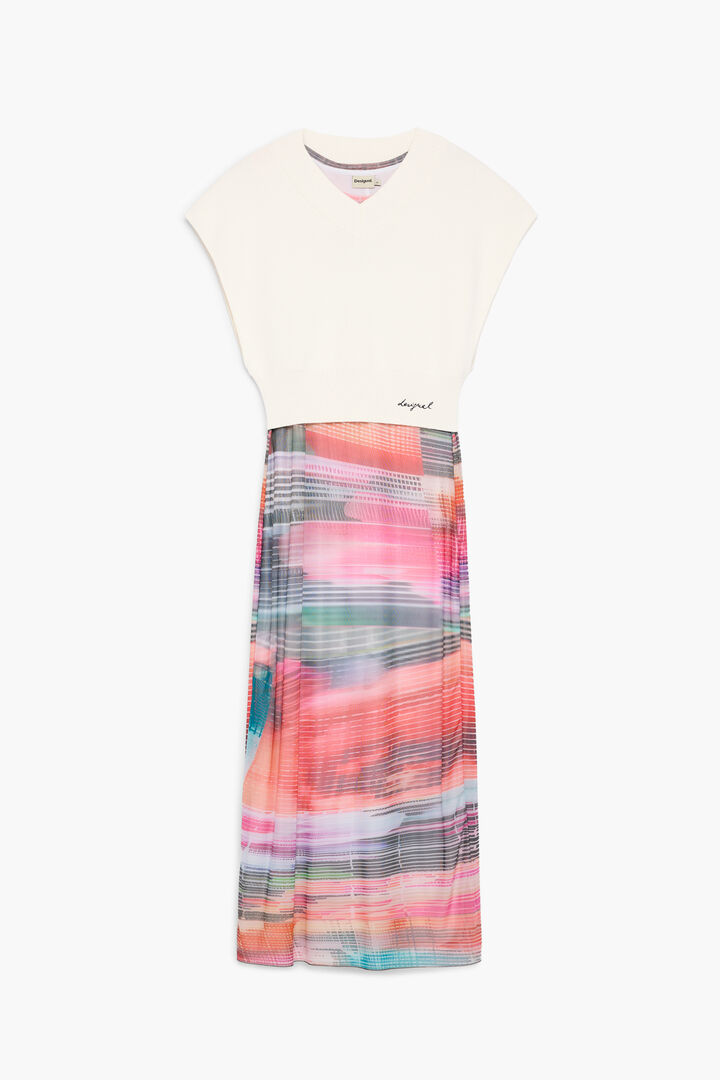 Checkered knit dress