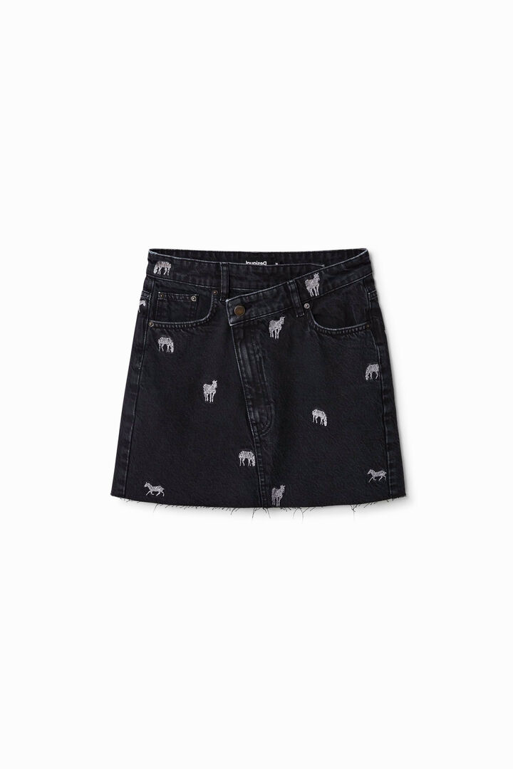 Short noir décor clous esprit motard Femme