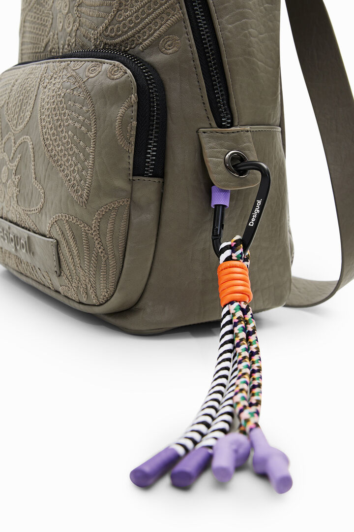 Small floral embroidery backpack | Desigual