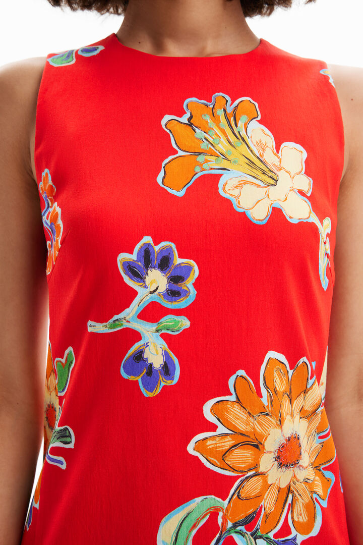 Vestit curt slim flors | Desigual