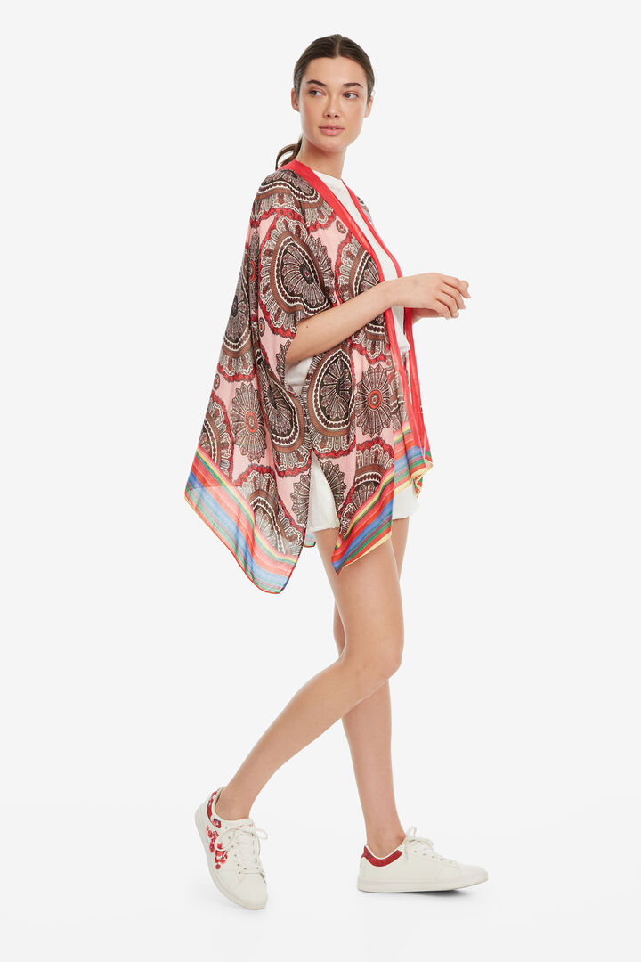 Kaftan Poncho with Mandalas Rainbow | Desigual
