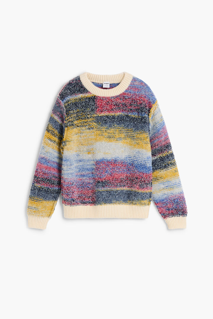Multicoloured marled sweater