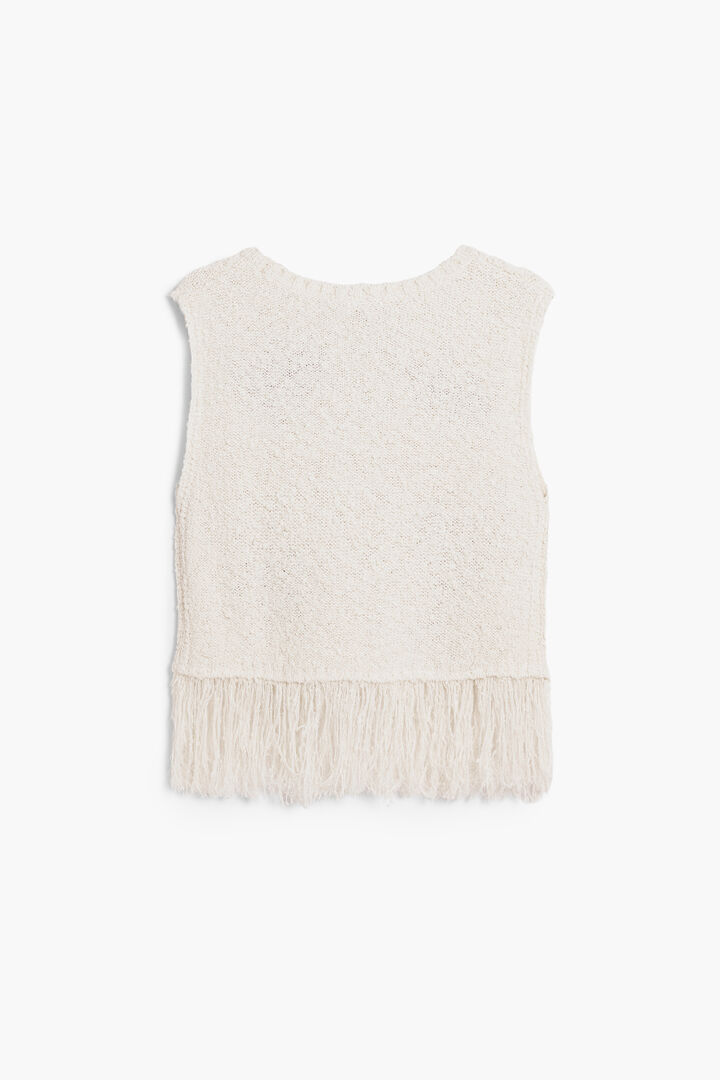 Crochet sweater with fringes | Desigual