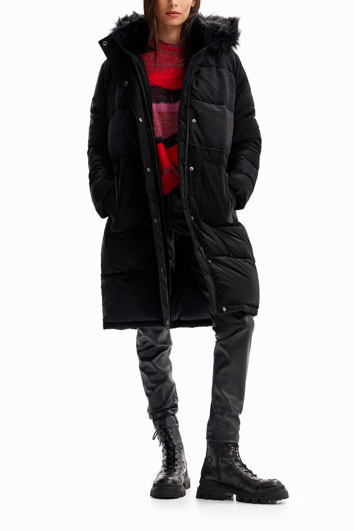 Patchwork padded coat | Desigual