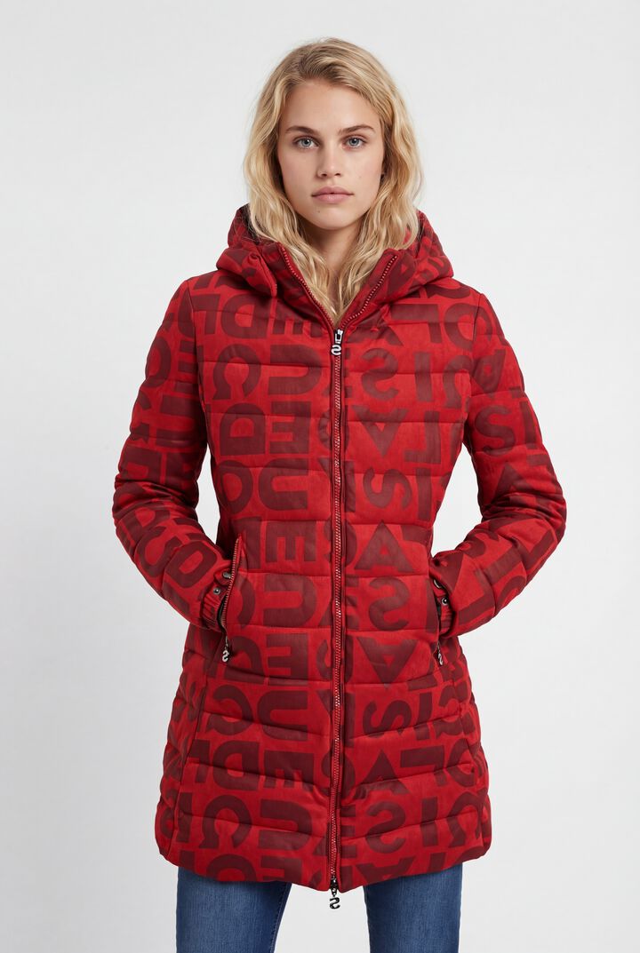 Long padded jacket letters | Desigual