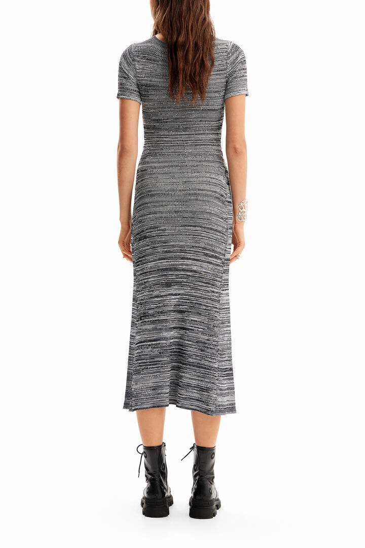Robe longue côtelée marbrée | Desigual