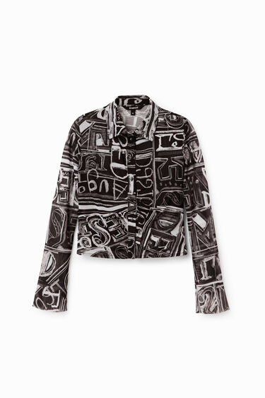 Short slim tulle shirt | Desigual