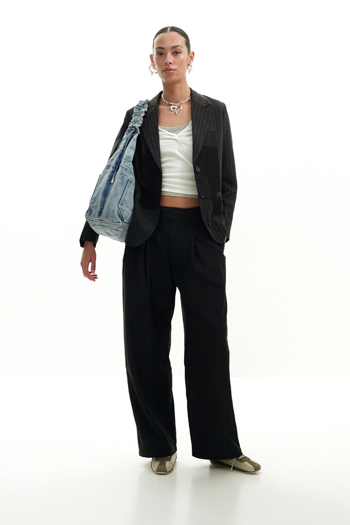 Striped patch blazer | Desigual