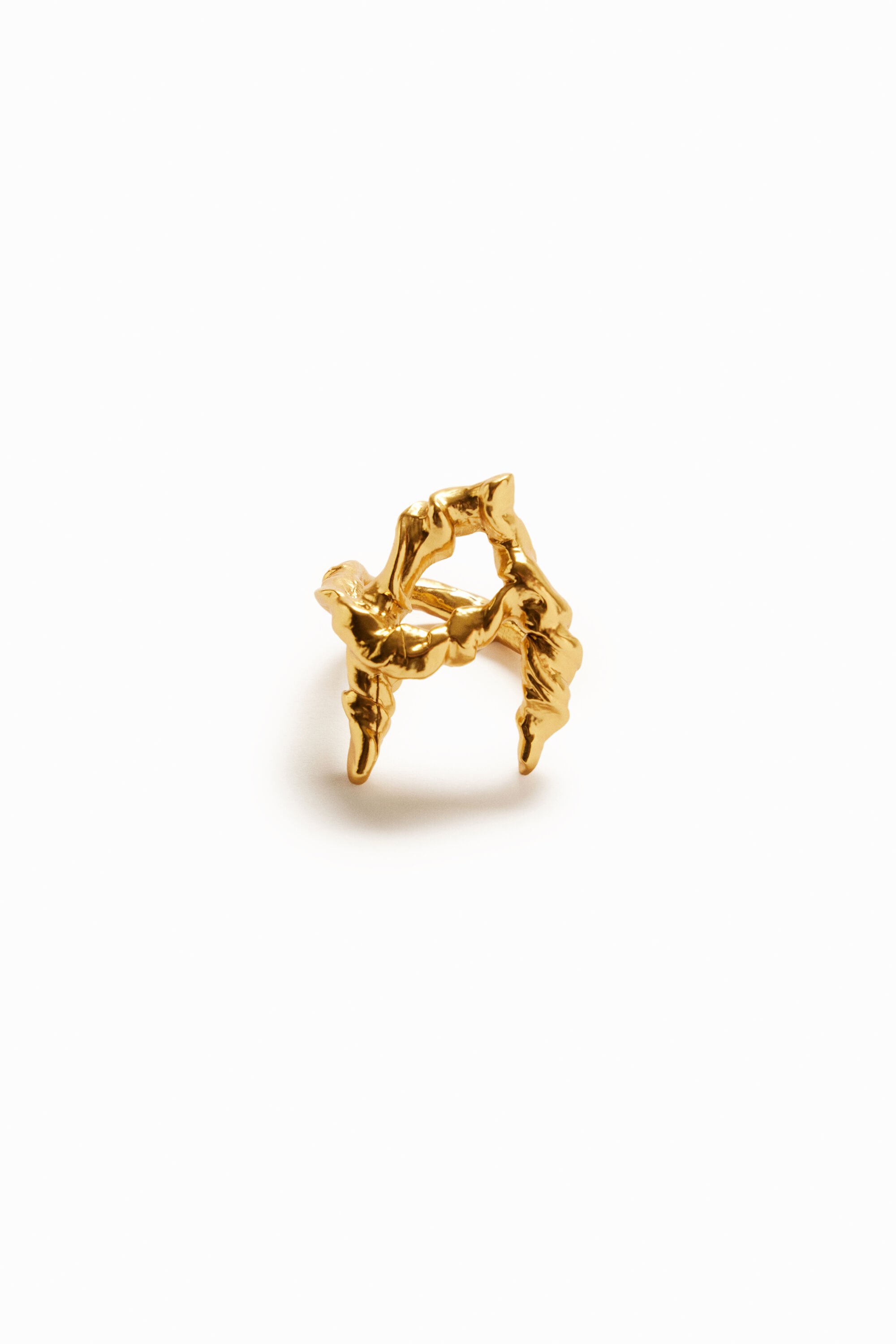 Bague lettre A plaquee or Zalio