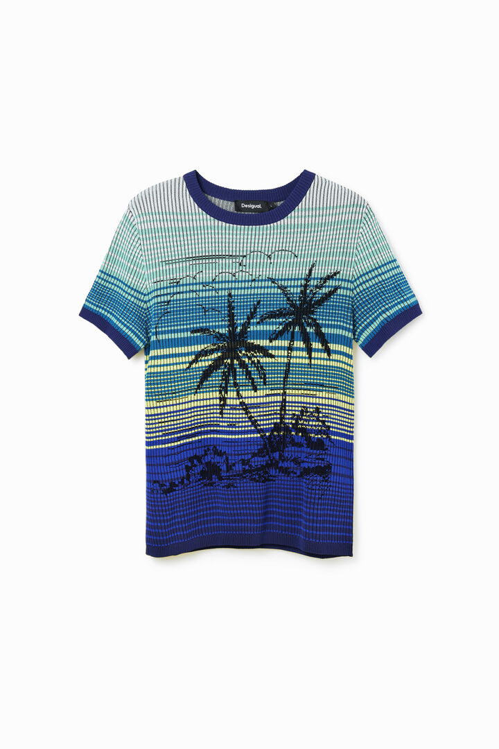 Knit palm tree T-shirt | Desigual